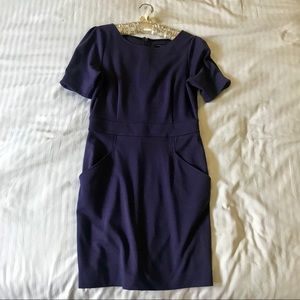 Banana Republic Navy Ponte Sheath Dress